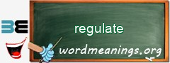 WordMeaning blackboard for regulate